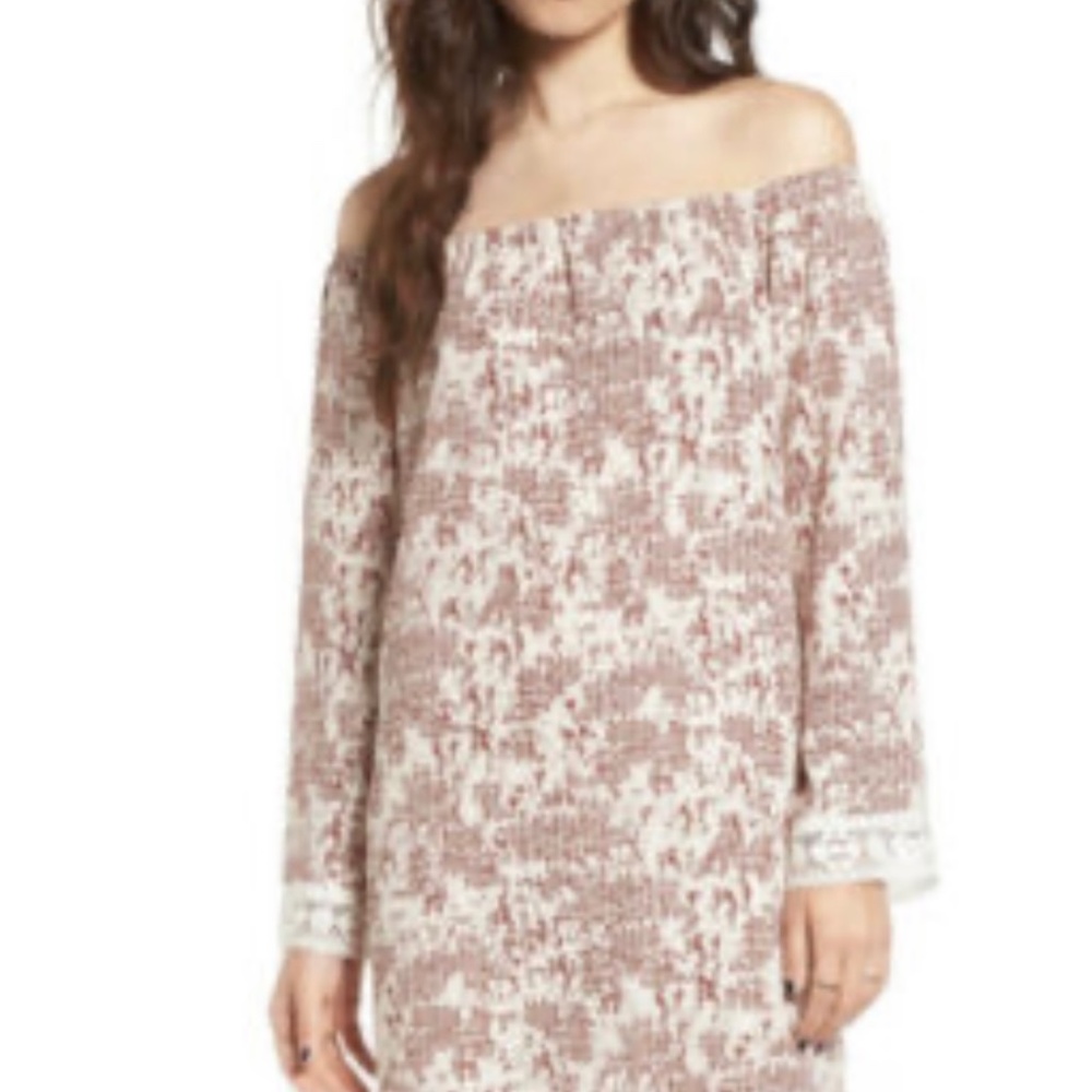 ROXBERI ELLE Off Shoulder Mini Dress (S) Nordstrom
